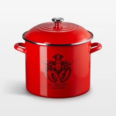 Crate & Barrel Le Creuset ® 20-qt. Enameled Steel Lobster Stock Pot In Red