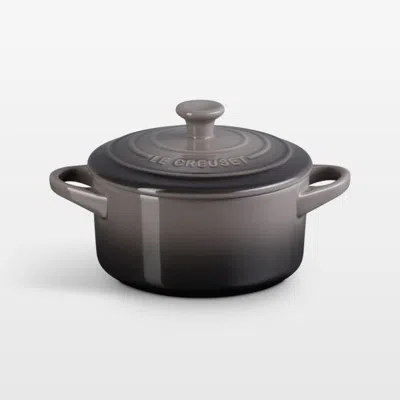 Crate & Barrel Le Creuset ® 24-oz. Oyster Mini Round Cocotte With Lid In Gray