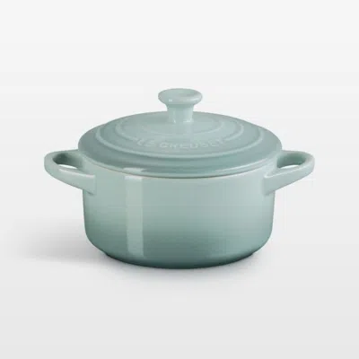 Crate & Barrel Le Creuset ® 24-oz. Sea Salt Round Mini Cocotte With Lid In Green