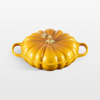 Crate & Barrel Le Creuset ® 2.75-qt. Nectar Enameled Cast Iron Figural Pumpkin Braiser In Yellow