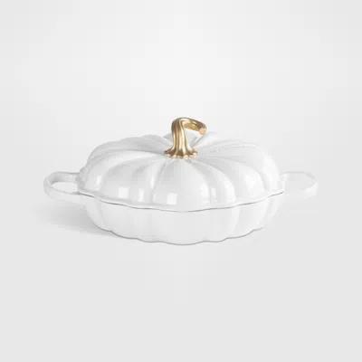 Crate & Barrel Le Creuset ® 2.75-qt. White Enameled Cast Iron Figural Pumpkin Braiser