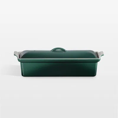 Crate & Barrel Le Creuset ® 2-qt. Artichaut Enameled Cast Iron Pate Terrine Dish In Green