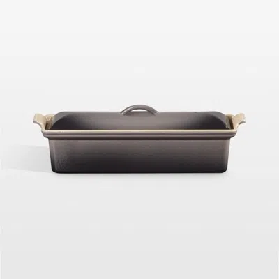 Crate & Barrel Le Creuset ® 2-qt. Oyster Enameled Cast Iron Pate Terrine Dish In Gray