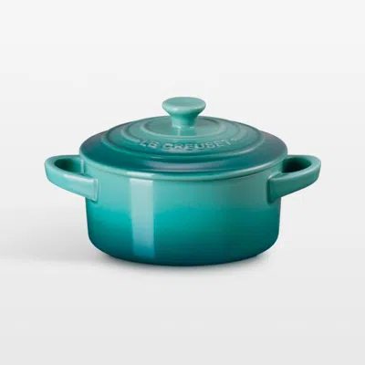 Crate & Barrel Le Creuset ® 8-oz. Riviera Round Mini Cocotte With Lid In Blue