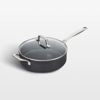 Crate & Barrel Le Creuset ® Essential Ceramic Nonstick 4.25-qt. Saute Pan With Glass Lid In Black