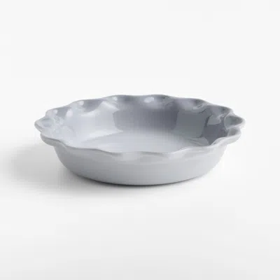 Crate & Barrel Le Creuset ® Heritage 9" Chateau Stoneware Pie Dish With Fluted Rim In Blue