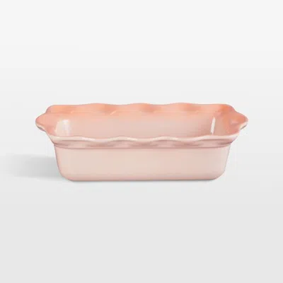 Crate & Barrel Le Creuset ® Heritage Peche Fluted Ceramic Loaf Pan In Pink