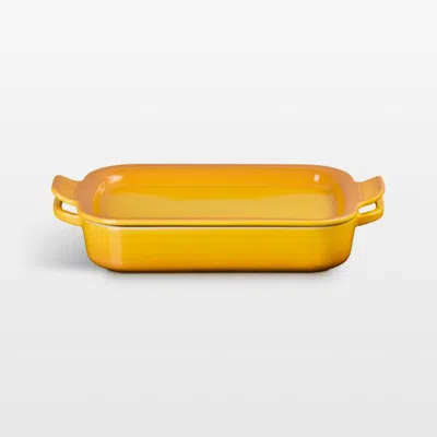 Crate & Barrel Le Creuset ® Nectar Rectangular Dish With Platter Lid In Yellow