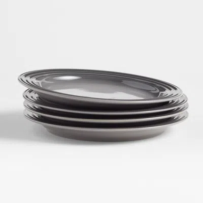 Crate & Barrel Le Creuset ® Oyster Grey Salad Plates, Set Of 4 In Gray
