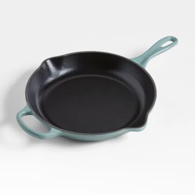 Crate & Barrel Le Creuset ® Signature 10.25" Sea Salt Enameled Cast Iron Skillet In Green/grey