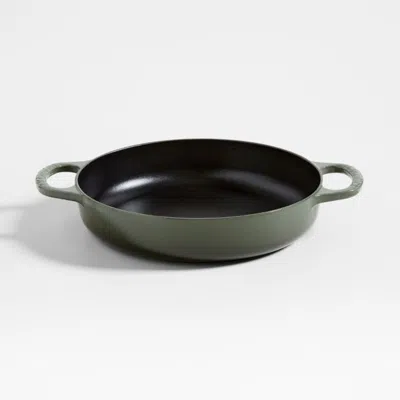 Crate & Barrel Le Creuset ® Signature 11" Thyme Enameled Cast Iron Everyday Pan In Green