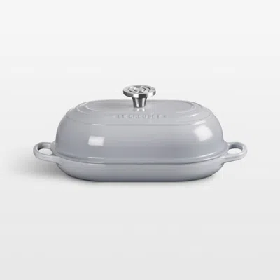 Crate & Barrel Le Creuset ® Signature 11.5" Chateau Oval Bread Oven In Blue