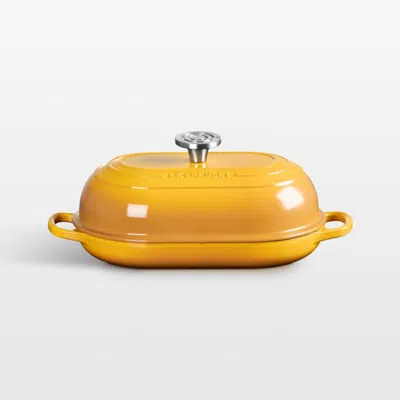 Crate & Barrel Le Creuset ® Signature 11.5" Nectar Oval Bread Oven In Yellow