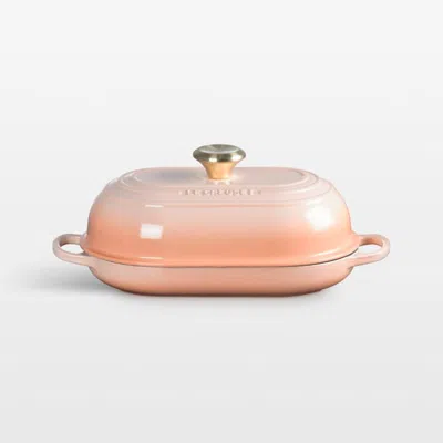 Crate & Barrel Le Creuset ® Signature 11.5" Peche Oval Bread Oven In Pink