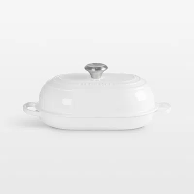 Crate & Barrel Le Creuset ® Signature 11.5" White Oval Bread Oven