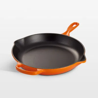 Crate & Barrel Le Creuset ® Signature 11.75" Flame Enameled Cast Iron Skillet In Multi
