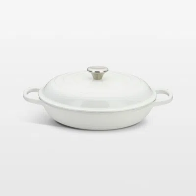 Crate & Barrel Le Creuset ® Signature 3.5-qt. White Enameled Cast Iron Braiser