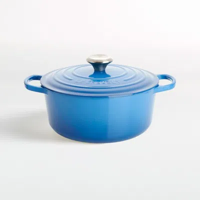 Crate & Barrel Le Creuset ® Signature 5.5-qt. Marseille Enameled Cast Iron Dutch Oven In Blue
