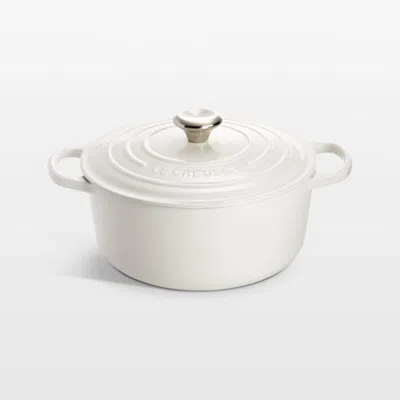Crate & Barrel Le Creuset ® Signature 5.5-qt. White Enameled Cast Iron Dutch Oven With Lid