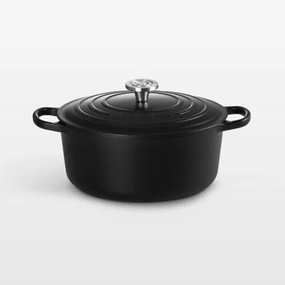 Crate & Barrel Le Creuset ® Signature 7.25-qt. Licorice Black Enameled Cast Iron Dutch Oven