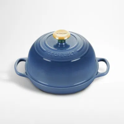 Crate & Barrel Le Creuset ® Signature 9.5" Chambray Bread Oven In Blue