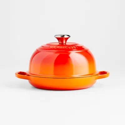 Crate & Barrel Le Creuset ® Signature 9.5" Flame Bread Oven In Orange