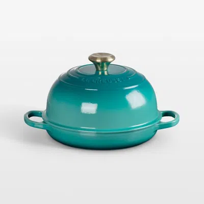 Crate & Barrel Le Creuset ® Signature 9.5" Riviera Bread Oven In Blue