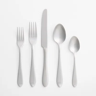 Crate & Barrel Locale Satin 20-piece Flatware Set In Silver