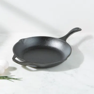 Crate & Barrel Lodge Chef Collection 10" Seasoned Cast Iron Skillet In Black