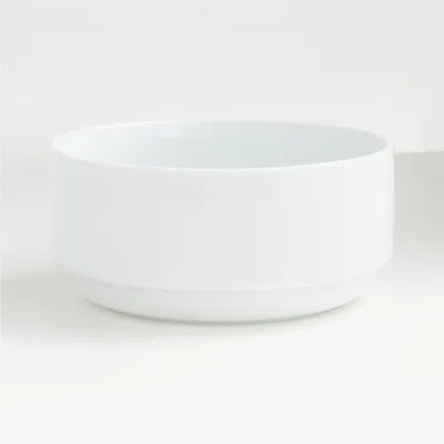 Crate & Barrel Logan Stacking Cereal Bowl In White