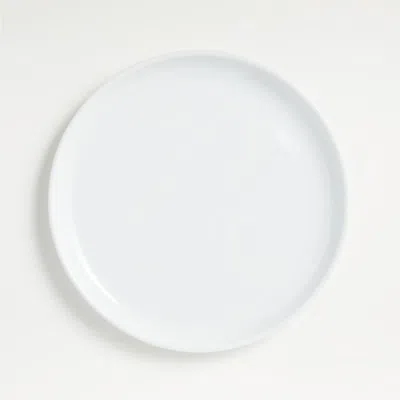 Crate & Barrel Logan Stacking Dinner Plate In White