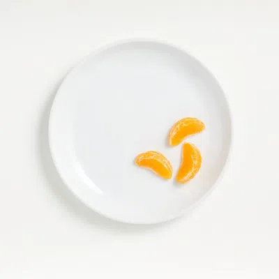 Crate & Barrel Logan Stacking Salad Plate In White