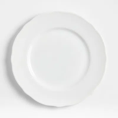 Crate & Barrel Loire White Porcelain Dinner Plate