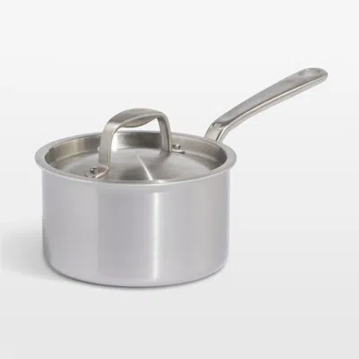 Crate & Barrel Made In Ceramiclad™ Nonstick 2-qt. Saucepan With Stainless Steel Hardware In Silver