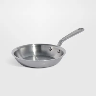 Crate & Barrel Made In Stainless Clad 8" Fry Pan With Stainless Steel Hardware In Silver