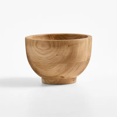 Crate & Barrel Madeira Oak 6.5" Mini Bowl In Brown