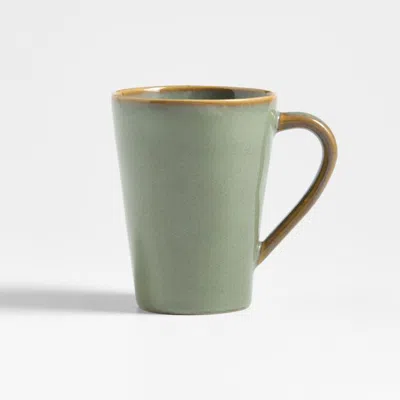 Crate & Barrel Marin 12-oz. Sage Green Stoneware Mug
