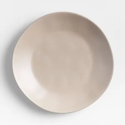 Crate & Barrel Marin Sand Stoneware Dinner Plate In Neutral