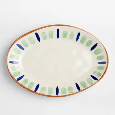 Crate & Barrel Marin Taormina Oval Melamine Platter In White