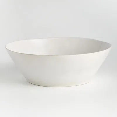 Crate & Barrel Marin White Large Stoneware Serving Bowl