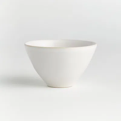 Crate & Barrel Marin White Stoneware Mini Bowl