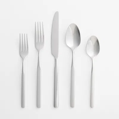 Crate & Barrel Mercer Mirror 20-piece Flatware Set In Silver