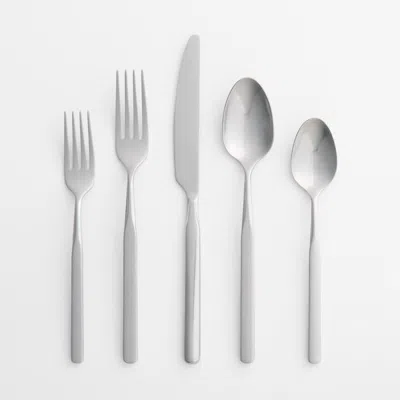 Crate & Barrel Mercer Vintage 5-piece Flatware Place Setting In Silver