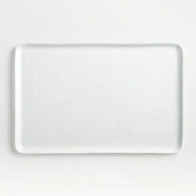 Crate & Barrel Mercer White Rectangle Porcelain Platter