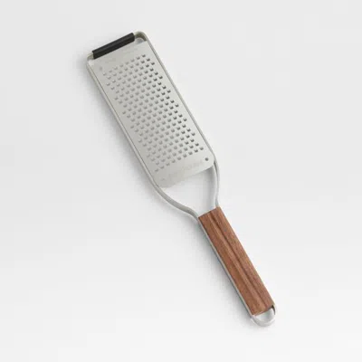 Crate & Barrel Microplane ® Master Series Coarse Paddle Grater In Silver