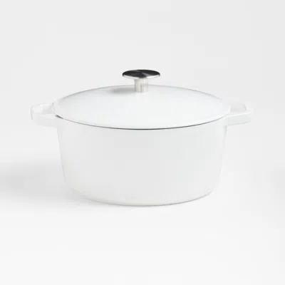 Crate & Barrel Milo By Kana Cast Iron Cookware Mini 3.5qt Dutch Oven White