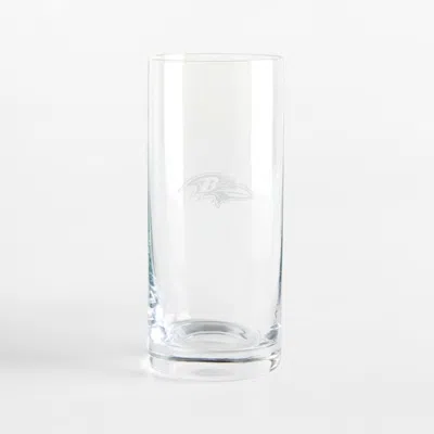 Crate & Barrel Nfl Baltimore Ravens Aspen 18-oz. Highball Glass, Set Of 4 In Clear