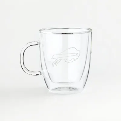 Crate & Barrel Nfl Buffalo Bills Bodum ® 10-oz. Double Wall Bistro Mug, Set Of 4 In Clear