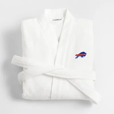 Crate & Barrel Nfl Buffalo Bills Organic Turkish Cotton Crisp White Bath Robe L/xl