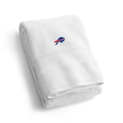 Crate & Barrel Nfl Buffalo Bills Organic Turkish Cotton White Bath Towels, Set Of 2